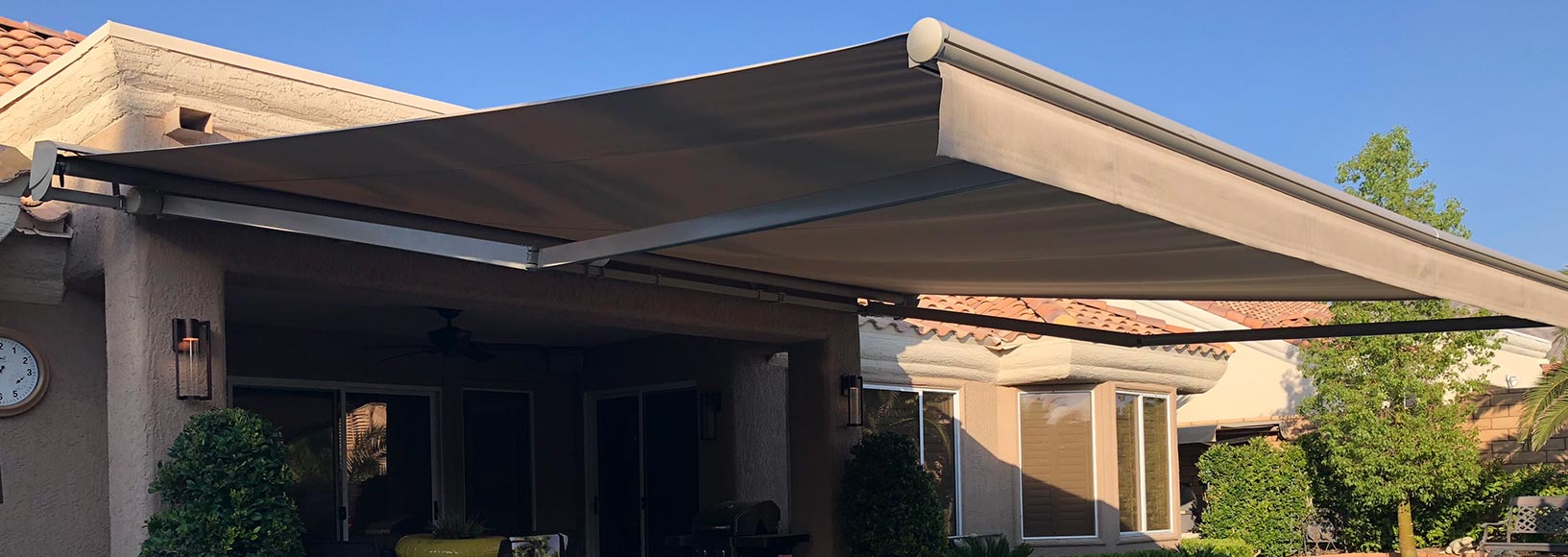 A shady, retractable awning.
