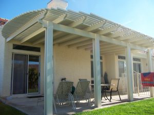 Picture of a newly installed patio cover.